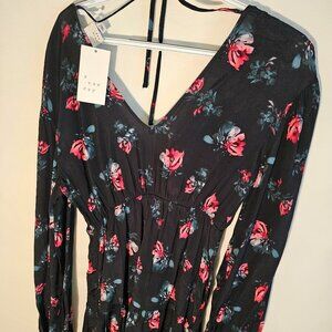 Black casual minidress